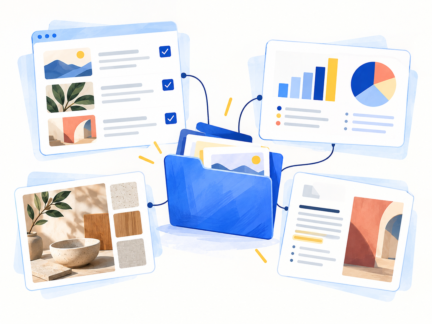 Illustration of presentation evidence with source links and data