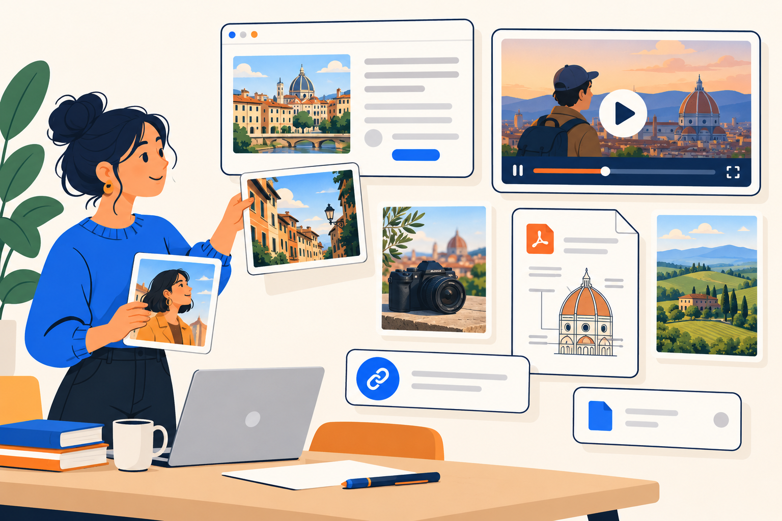 Illustration of selected video references and source material