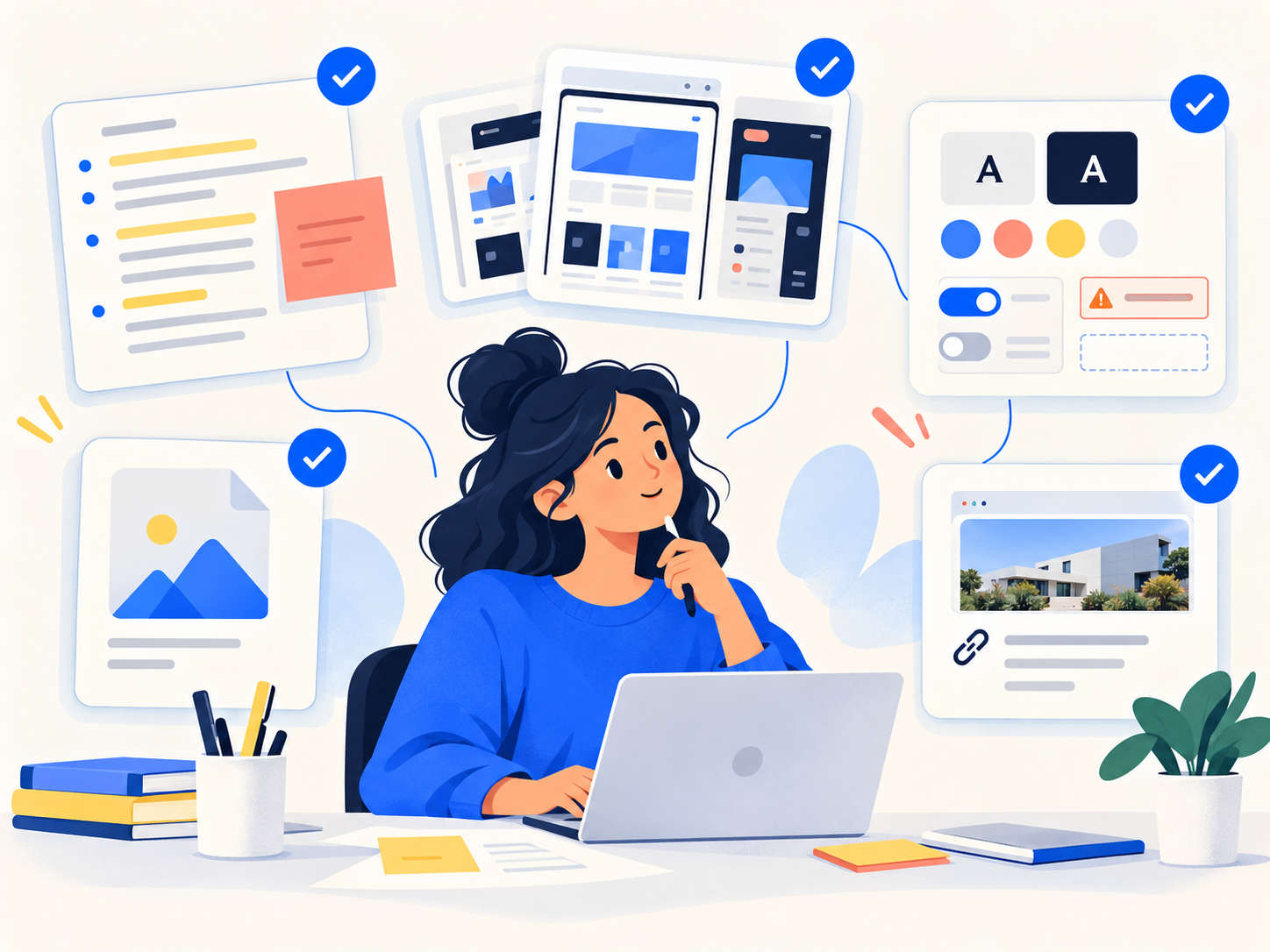 UI/UX 研究与来源素材插画